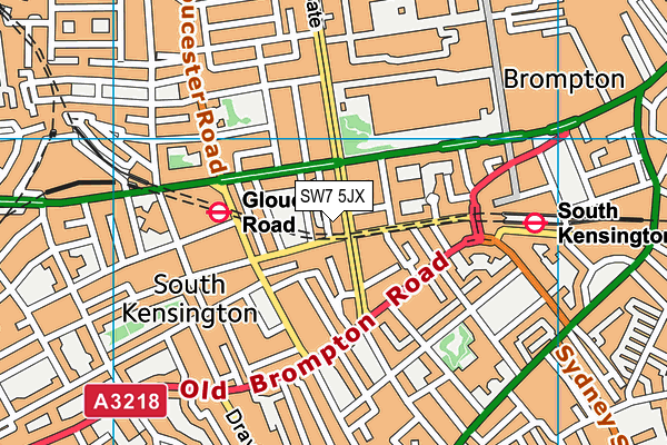 SW7 5JX map - OS VectorMap District (Ordnance Survey) SW7 5JX map - OS VectorMap District (Ordnance Survey)