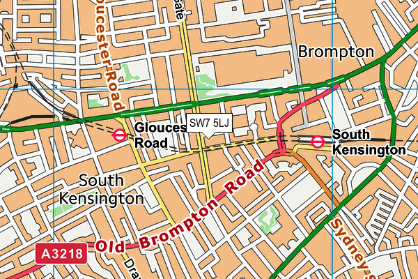 SW7 5LJ map - OS VectorMap District (Ordnance Survey) SW7 5LJ map - OS VectorMap District (Ordnance Survey)