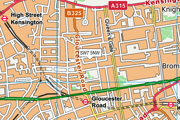 SW7 5NW map - OS VectorMap District (Ordnance Survey) SW7 5NW map - OS VectorMap District (Ordnance Survey)