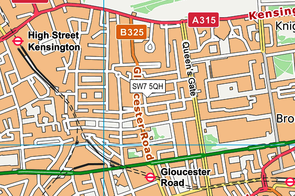 SW7 5QH map - OS VectorMap District (Ordnance Survey) SW7 5QH map - OS VectorMap District (Ordnance Survey)
