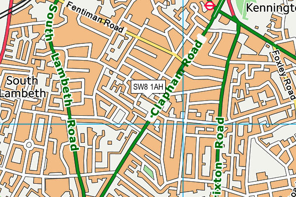 SW8 1AH map - OS VectorMap District (Ordnance Survey) SW8 1AH map - OS VectorMap District (Ordnance Survey)