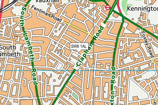 SW8 1AL map - OS VectorMap District (Ordnance Survey) SW8 1AL map - OS VectorMap District (Ordnance Survey)