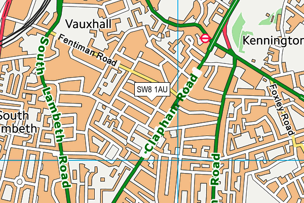 SW8 1AU map - OS VectorMap District (Ordnance Survey) SW8 1AU map - OS VectorMap District (Ordnance Survey)