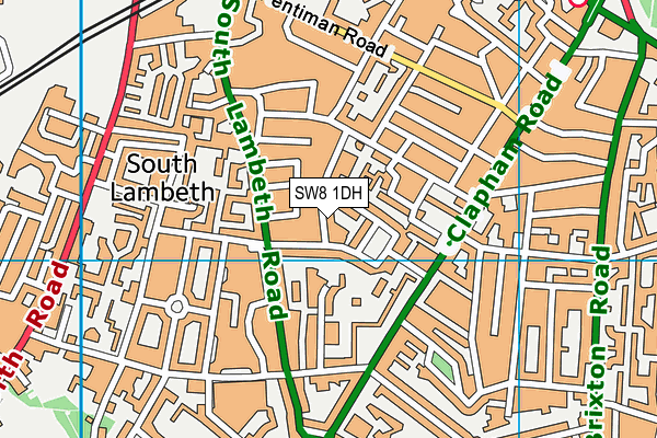 SW8 1DH map - OS VectorMap District (Ordnance Survey) SW8 1DH map - OS VectorMap District (Ordnance Survey)