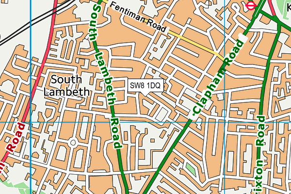 SW8 1DQ map - OS VectorMap District (Ordnance Survey) SW8 1DQ map - OS VectorMap District (Ordnance Survey)