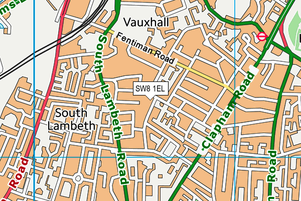 SW8 1EL map - OS VectorMap District (Ordnance Survey) SW8 1EL map - OS VectorMap District (Ordnance Survey)