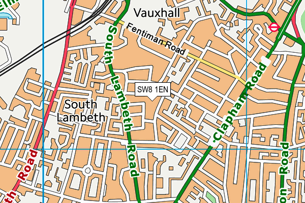 SW8 1EN map - OS VectorMap District (Ordnance Survey) SW8 1EN map - OS VectorMap District (Ordnance Survey)