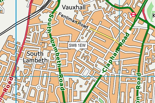 SW8 1EW map - OS VectorMap District (Ordnance Survey) SW8 1EW map - OS VectorMap District (Ordnance Survey)