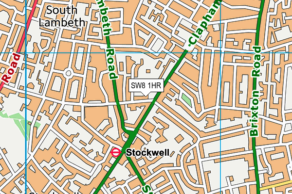 SW8 1HR map - OS VectorMap District (Ordnance Survey) SW8 1HR map - OS VectorMap District (Ordnance Survey)