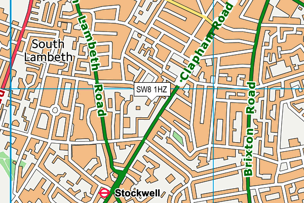 SW8 1HZ map - OS VectorMap District (Ordnance Survey) SW8 1HZ map - OS VectorMap District (Ordnance Survey)