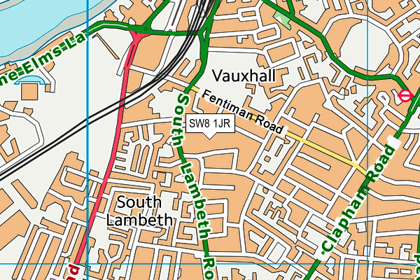 SW8 1JR map - OS VectorMap District (Ordnance Survey) SW8 1JR map - OS VectorMap District (Ordnance Survey)