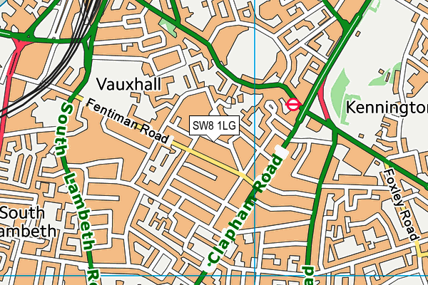 SW8 1LG map - OS VectorMap District (Ordnance Survey) SW8 1LG map - OS VectorMap District (Ordnance Survey)