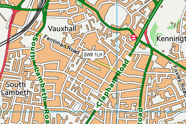 SW8 1LH map - OS VectorMap District (Ordnance Survey) SW8 1LH map - OS VectorMap District (Ordnance Survey)