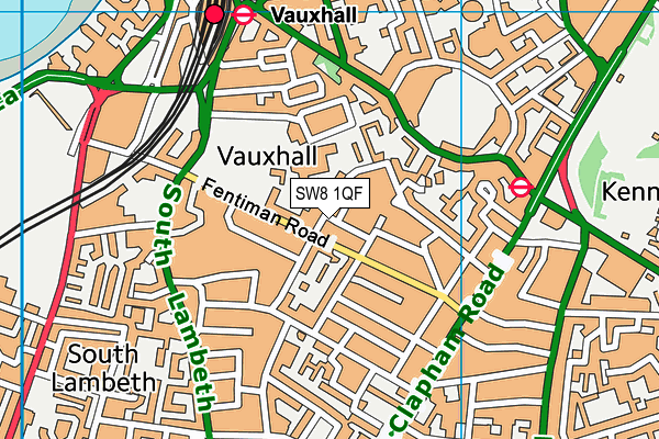 SW8 1QF map - OS VectorMap District (Ordnance Survey) SW8 1QF map - OS VectorMap District (Ordnance Survey)