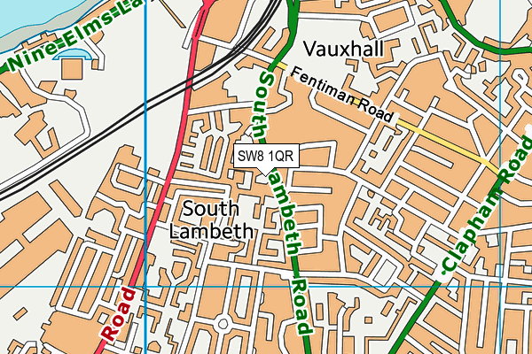 SW8 1QR map - OS VectorMap District (Ordnance Survey) SW8 1QR map - OS VectorMap District (Ordnance Survey)