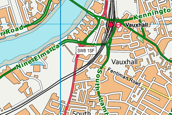 SW8 1SF map - OS VectorMap District (Ordnance Survey) SW8 1SF map - OS VectorMap District (Ordnance Survey)