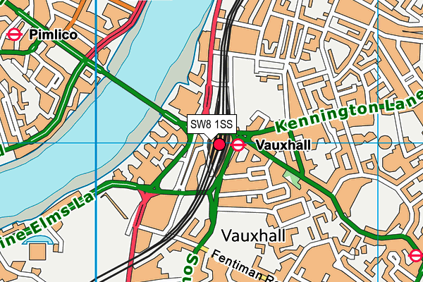 SW8 1SS map - OS VectorMap District (Ordnance Survey) SW8 1SS map - OS VectorMap District (Ordnance Survey)