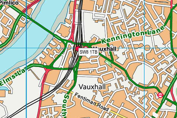 SW8 1TB map - OS VectorMap District (Ordnance Survey) SW8 1TB map - OS VectorMap District (Ordnance Survey)