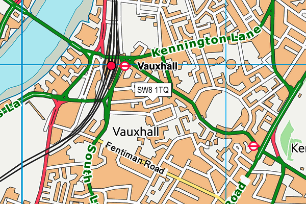 SW8 1TQ map - OS VectorMap District (Ordnance Survey) SW8 1TQ map - OS VectorMap District (Ordnance Survey)