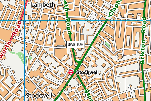 SW8 1UH map - OS VectorMap District (Ordnance Survey) SW8 1UH map - OS VectorMap District (Ordnance Survey)