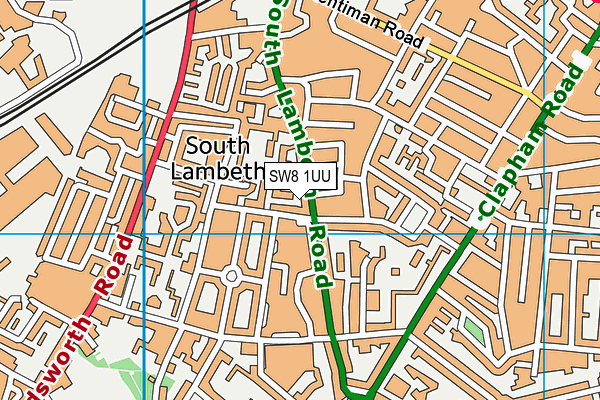 SW8 1UU map - OS VectorMap District (Ordnance Survey) SW8 1UU map - OS VectorMap District (Ordnance Survey)
