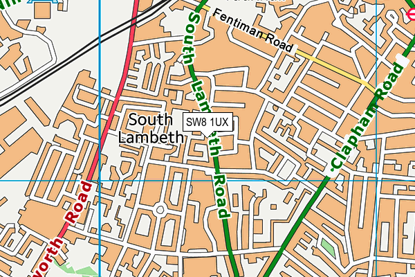 SW8 1UX map - OS VectorMap District (Ordnance Survey) SW8 1UX map - OS VectorMap District (Ordnance Survey)