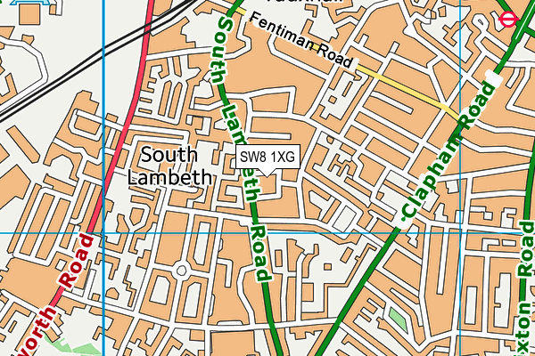 SW8 1XG map - OS VectorMap District (Ordnance Survey) SW8 1XG map - OS VectorMap District (Ordnance Survey)