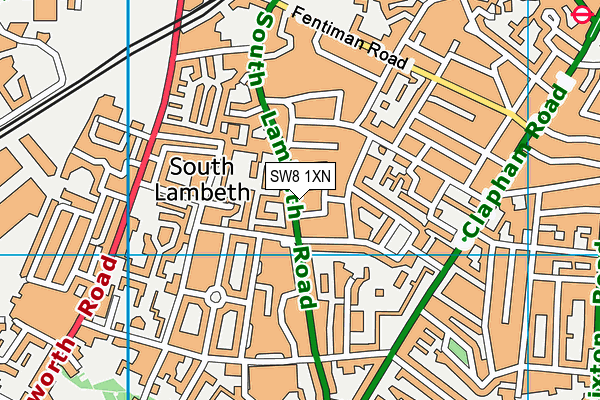 SW8 1XN map - OS VectorMap District (Ordnance Survey) SW8 1XN map - OS VectorMap District (Ordnance Survey)