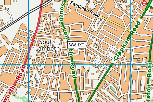 SW8 1XQ map - OS VectorMap District (Ordnance Survey) SW8 1XQ map - OS VectorMap District (Ordnance Survey)