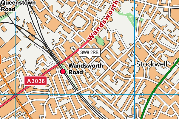 SW8 2RB map - OS VectorMap District (Ordnance Survey) SW8 2RB map - OS VectorMap District (Ordnance Survey)