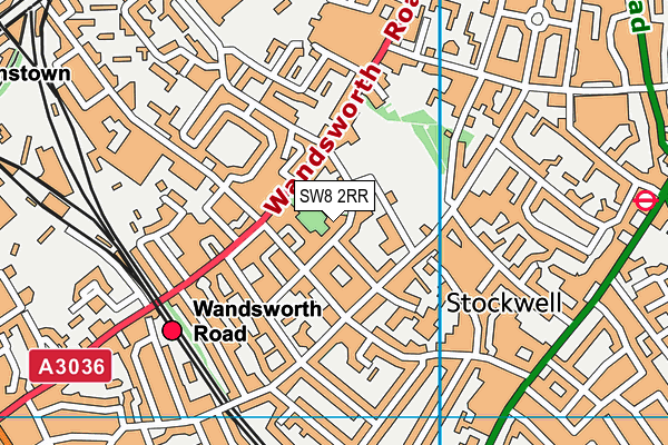 SW8 2RR map - OS VectorMap District (Ordnance Survey) SW8 2RR map - OS VectorMap District (Ordnance Survey)