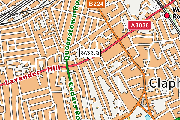 SW8 3JQ map - OS VectorMap District (Ordnance Survey) SW8 3JQ map - OS VectorMap District (Ordnance Survey)
