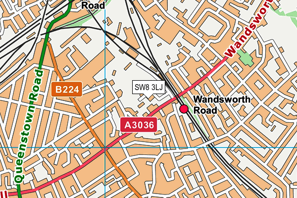 SW8 3LJ map - OS VectorMap District (Ordnance Survey) SW8 3LJ map - OS VectorMap District (Ordnance Survey)