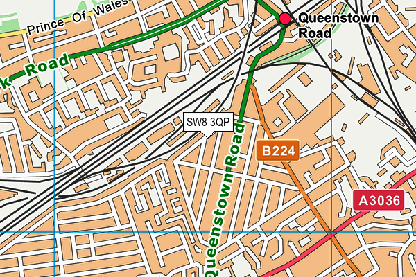 SW8 3QP map - OS VectorMap District (Ordnance Survey) SW8 3QP map - OS VectorMap District (Ordnance Survey)