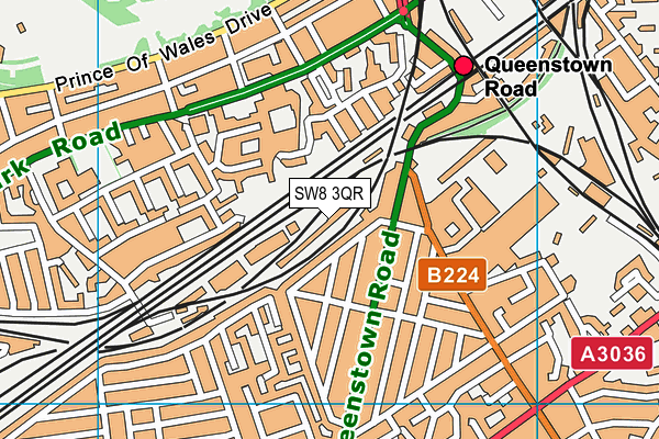 SW8 3QR map - OS VectorMap District (Ordnance Survey) SW8 3QR map - OS VectorMap District (Ordnance Survey)