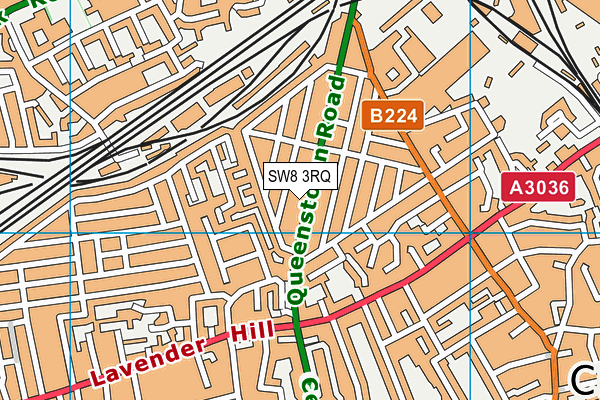 SW8 3RQ map - OS VectorMap District (Ordnance Survey) SW8 3RQ map - OS VectorMap District (Ordnance Survey)