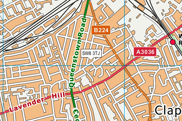 SW8 3TJ map - OS VectorMap District (Ordnance Survey) SW8 3TJ map - OS VectorMap District (Ordnance Survey)