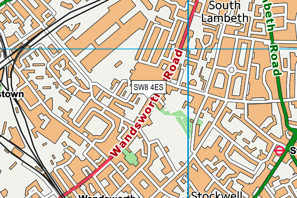 SW8 4ES map - OS VectorMap District (Ordnance Survey) SW8 4ES map - OS VectorMap District (Ordnance Survey)