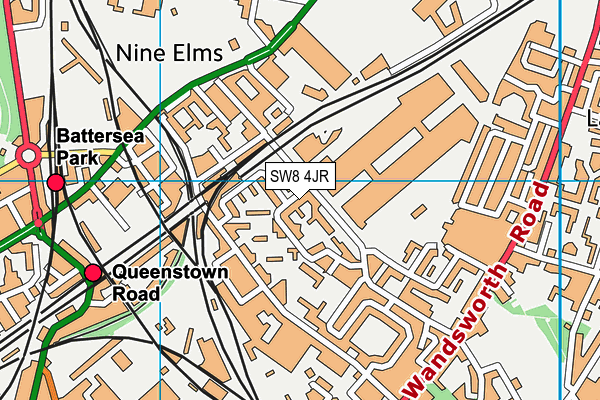 SW8 4JR map - OS VectorMap District (Ordnance Survey) SW8 4JR map - OS VectorMap District (Ordnance Survey)