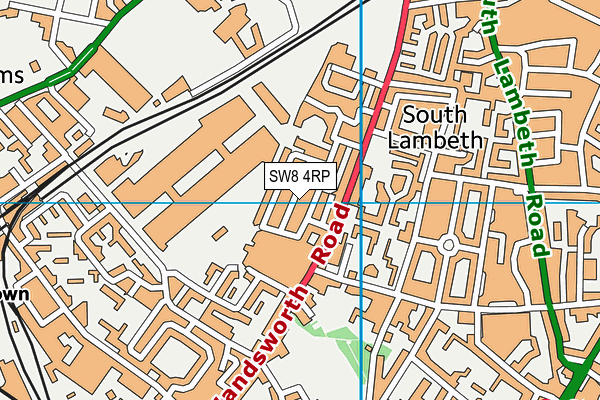 SW8 4RP map - OS VectorMap District (Ordnance Survey) SW8 4RP map - OS VectorMap District (Ordnance Survey)