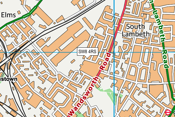 SW8 4RS map - OS VectorMap District (Ordnance Survey) SW8 4RS map - OS VectorMap District (Ordnance Survey)