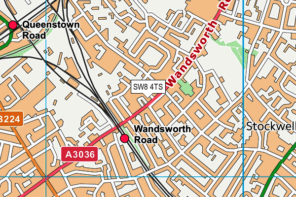 SW8 4TS map - OS VectorMap District (Ordnance Survey) SW8 4TS map - OS VectorMap District (Ordnance Survey)