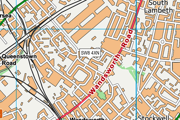 SW8 4XN map - OS VectorMap District (Ordnance Survey) SW8 4XN map - OS VectorMap District (Ordnance Survey)