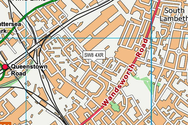 SW8 4XR map - OS VectorMap District (Ordnance Survey) SW8 4XR map - OS VectorMap District (Ordnance Survey)