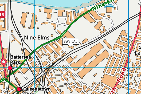 SW8 5AL map - OS VectorMap District (Ordnance Survey) SW8 5AL map - OS VectorMap District (Ordnance Survey)