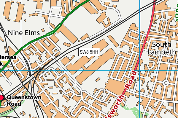 SW8 5HH map - OS VectorMap District (Ordnance Survey) SW8 5HH map - OS VectorMap District (Ordnance Survey)