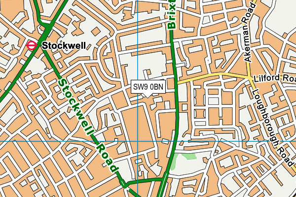 SW9 0BN map - OS VectorMap District (Ordnance Survey) SW9 0BN map - OS VectorMap District (Ordnance Survey)