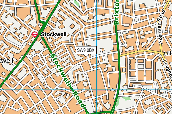 SW9 0BX map - OS VectorMap District (Ordnance Survey) SW9 0BX map - OS VectorMap District (Ordnance Survey)