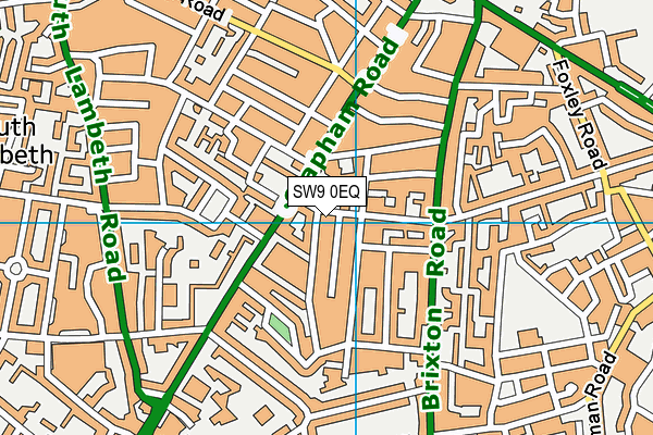 SW9 0EQ map - OS VectorMap District (Ordnance Survey) SW9 0EQ map - OS VectorMap District (Ordnance Survey)