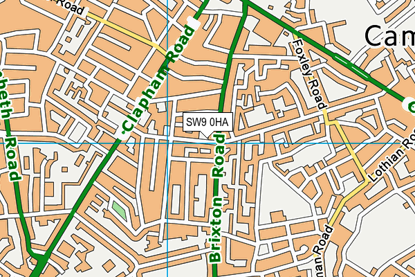SW9 0HA map - OS VectorMap District (Ordnance Survey) SW9 0HA map - OS VectorMap District (Ordnance Survey)